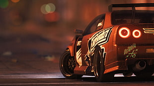 orange and black racing car, need for speed 2016, Need for Speed, car