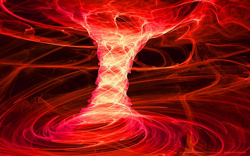 red tornado graphic art HD wallpaper