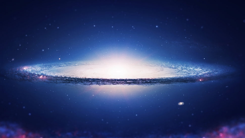 blue and white galaxy HD wallpaper