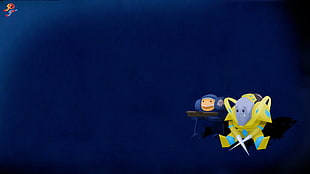 two cartoon characters digital wallpaper, Starcraft II, Protoss, Terran, blue HD wallpaper