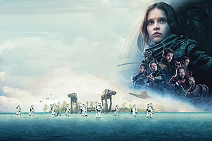 Star Wars illustration, Star Wars, Rebel Alliance, Jyn Erso, Darth Vader HD wallpaper