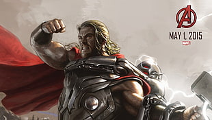 Marvel Avengers Thor digital wallpaper