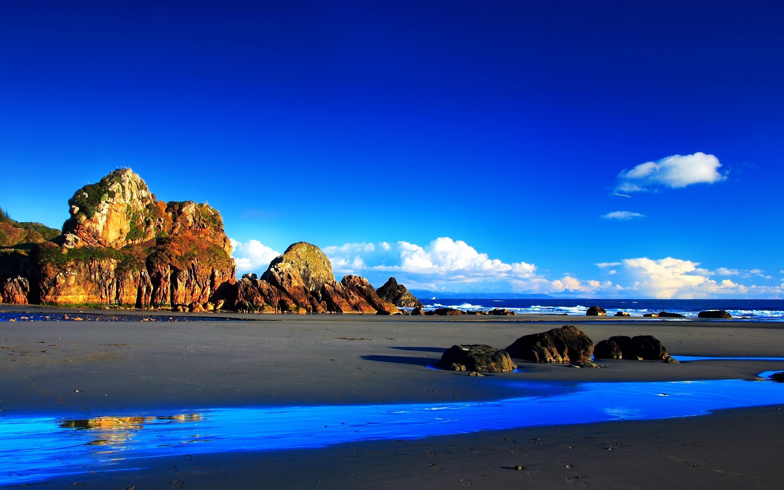 landscape photography of islet