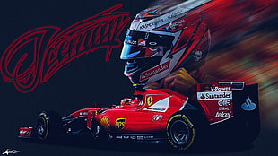 red and white F1 race car, Kimi Raikkonen, kimi, Raikkonen, Ferrari HD wallpaper