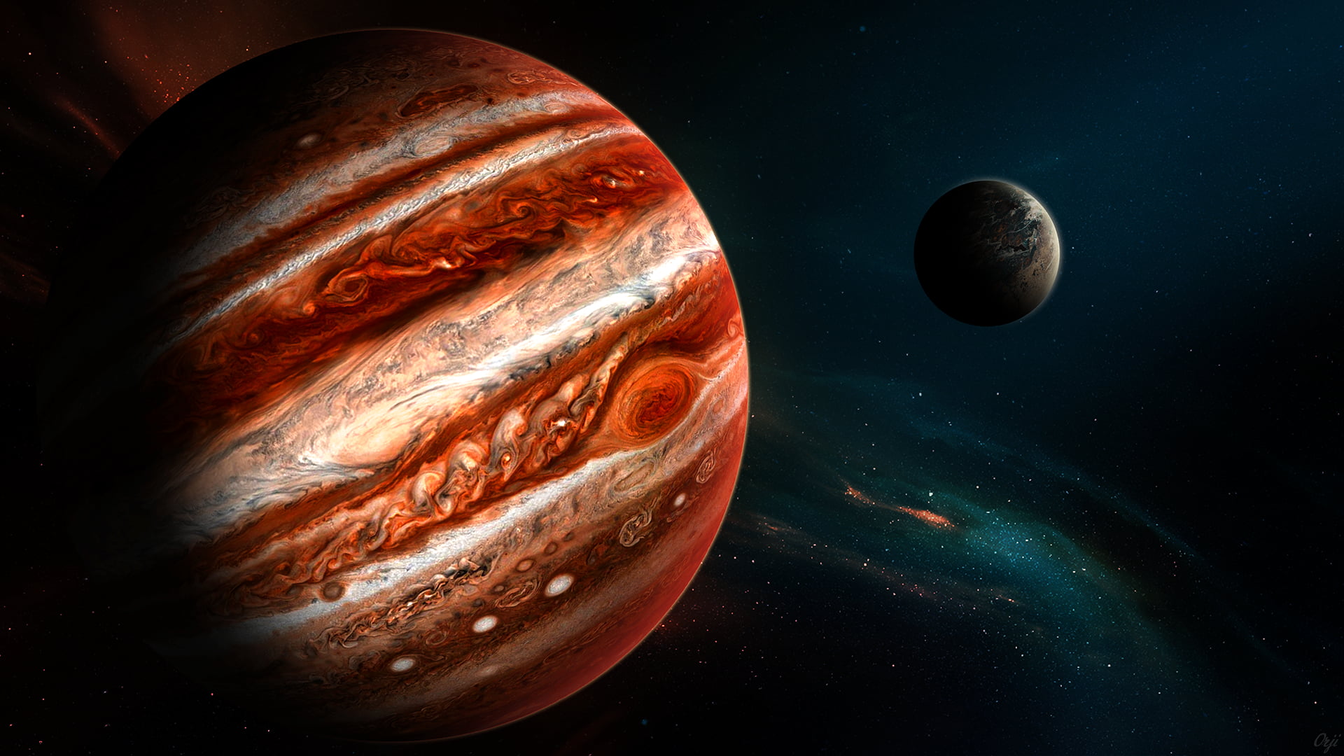 Jupiter Planet Fantasy Art Space Planet Jupiter Hd Wallpaper