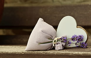 purple Lavender flower with brown pouch