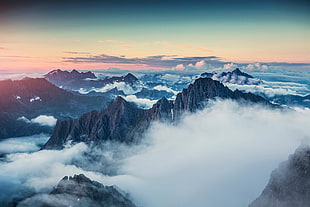 brown mountain, Marius beck dahle , Saudehornet, photography, sunset HD wallpaper