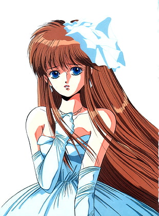 brown haired female anime character digital wallpaper HD wallpaper