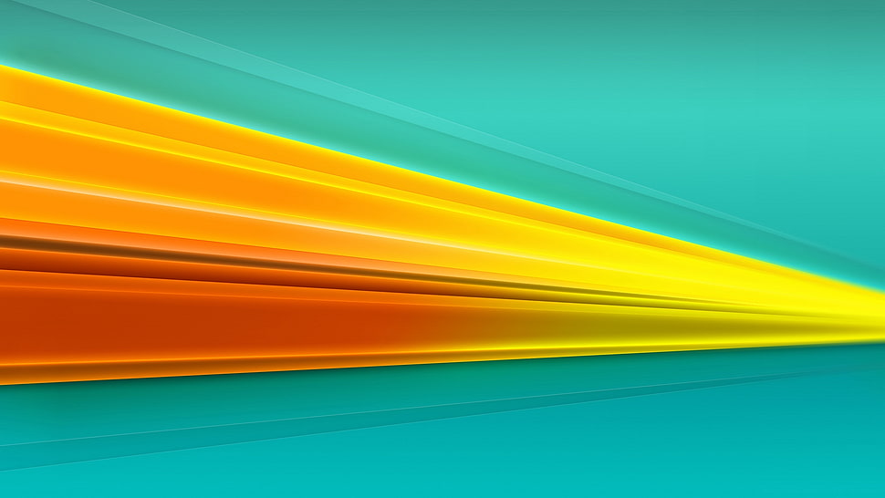 teal and yellow light rays HD wallpaper