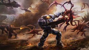 game application cover arty, Starcraft II, Blizzard Entertainment