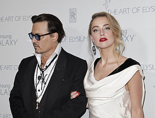 Amber Heared and Johnny Depp HD wallpaper