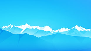 blue mountains digital wallpaper, mountains, sky