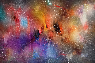multicolored abstract painting, Watercolor, Abstraction, Spots HD wallpaper