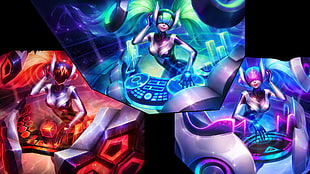 DJ Sona collage, League of Legends, Sona (League of Legends), DJ Sona HD wallpaper