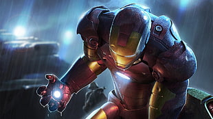 Marvel Iron-Man illustration, Iron Man, Tony Stark, Marvel Cinematic Universe, fantasy art HD wallpaper