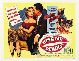 Kiss Me Deadly advertisement poster, Film posters, Kiss Me Deadly, Robert Aldrich, movie poster