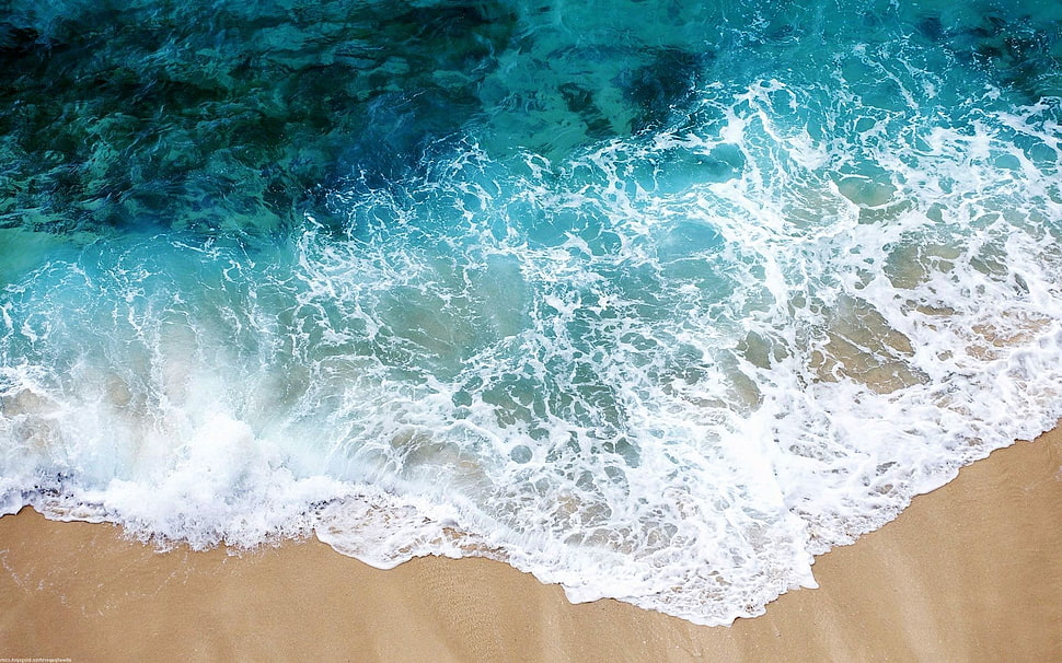 body of water, waves, sea, beach, nature HD wallpaper