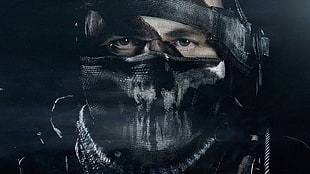 man wearing black mask illustration