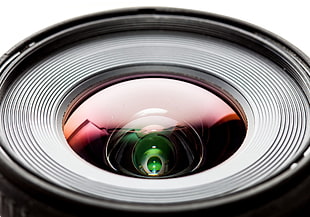 photo of black camera lens