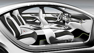 3D car illustration, Mercedes Style Coupe, concept cars, car interior HD wallpaper