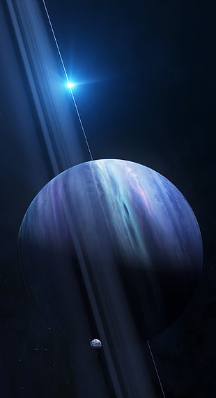 Saturn illustration, space art, planet, planetary rings, space HD wallpaper