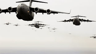 cargo aircrafts, military aircraft, airplane, jets, sky HD wallpaper