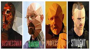 Businessman, Danger, Professional, Student collage illustration HD wallpaper