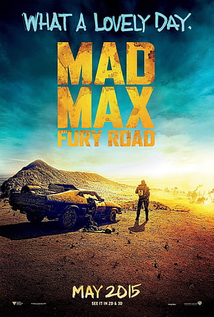 Mad Max Fury Road movie cover, Mad Max: Fury Road, movies, car, Mad Max HD wallpaper