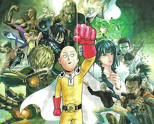 One Punch Man, One-Punch Man, Yusuke Murata, Saitama, Genos HD wallpaper