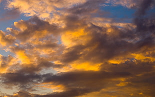shallow focus photography of dark clouds