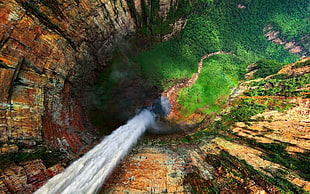 360 photography of waterfalls, waterfall, nature, Angel Falls, Venezuela HD wallpaper