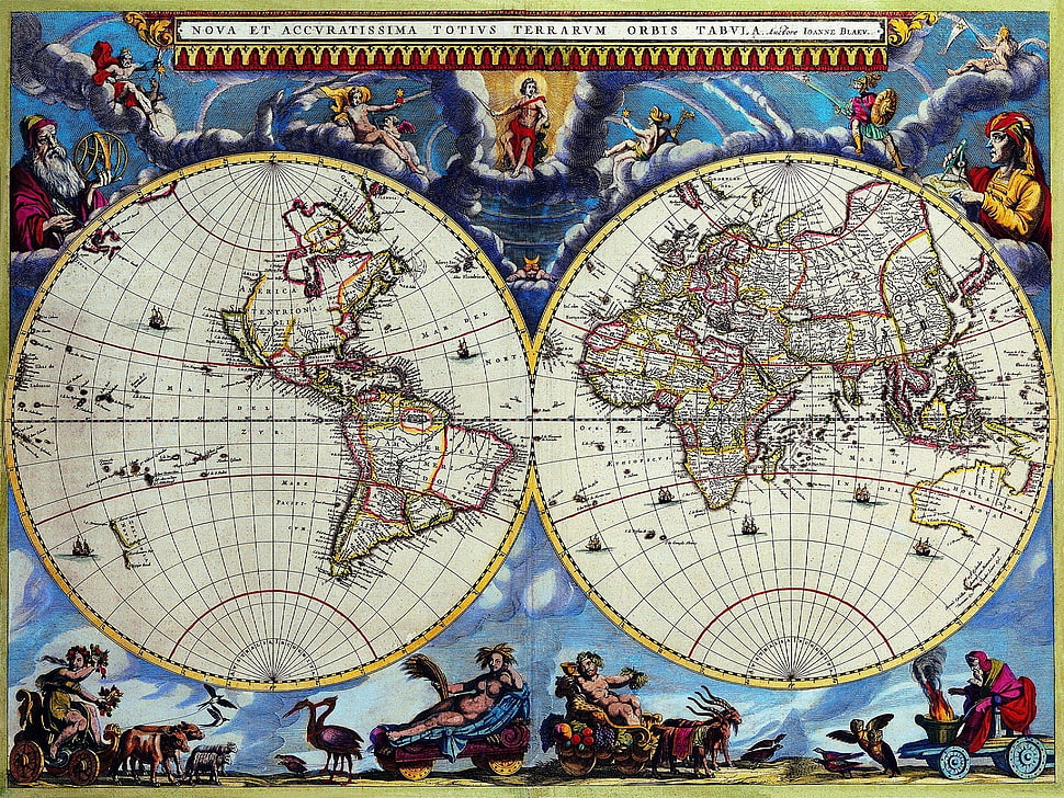 old world map, map, world map HD wallpaper