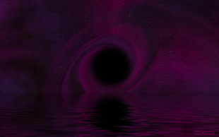 white printer paper, space, abstract, black holes, reflection HD wallpaper