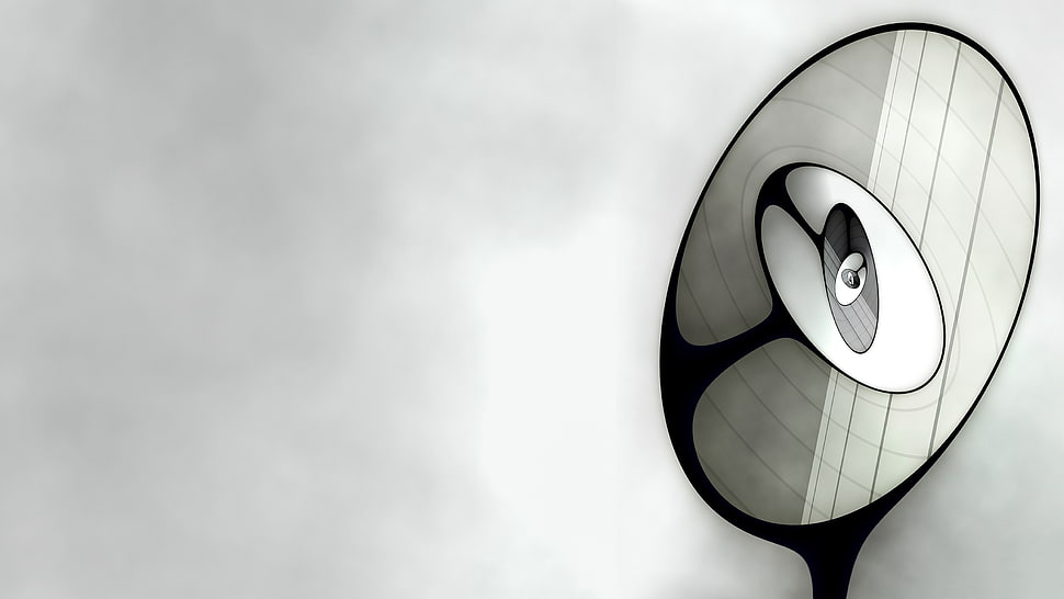 black and gray optical illusion illustration HD wallpaper