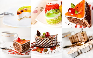 baked cakes collage HD wallpaper