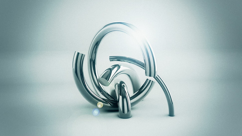 gray metal frame, minimalism, CGI, abstract, digital art HD wallpaper