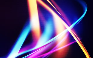 blue, orange, and purple neon lights