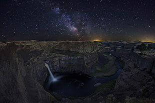 Grand canyon during night time HD wallpaper