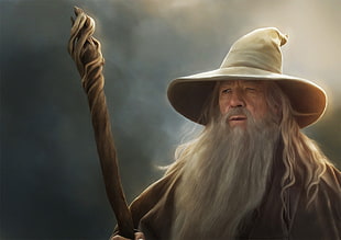 Lord of the Rings Gandalf the Gray wallpaper, The Lord of the Rings, Gandalf, staff, wizard HD wallpaper