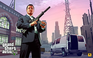 Grand Theft Auto 5 digital wallpaper, Grand Theft Auto V, Grand Theft Auto, video games