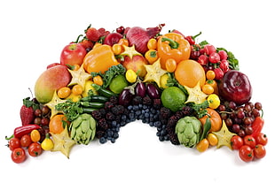 bunch of vegetables and fruits