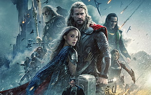 Thor poster, Thor, Marvel Comics, movies, Thor 2: The Dark World HD wallpaper