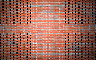 brown and black woven and bricks digital wallpaper