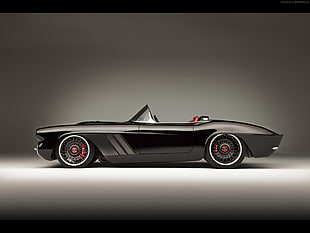 black and gray convertible coupe HD wallpaper