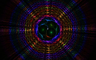 red, brown, and purple multicolored optical illusion photo