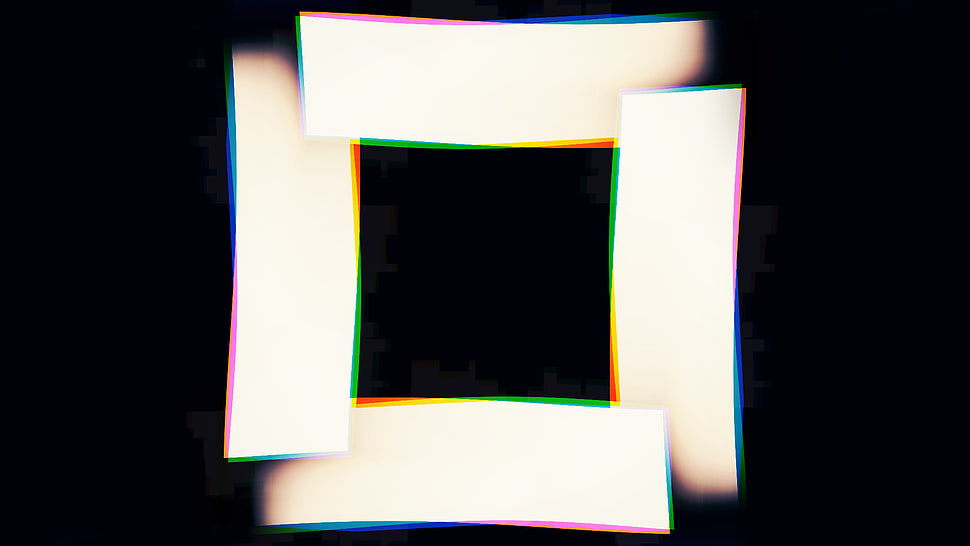 square white frame illustration, glitch art, LSD, abstract HD wallpaper