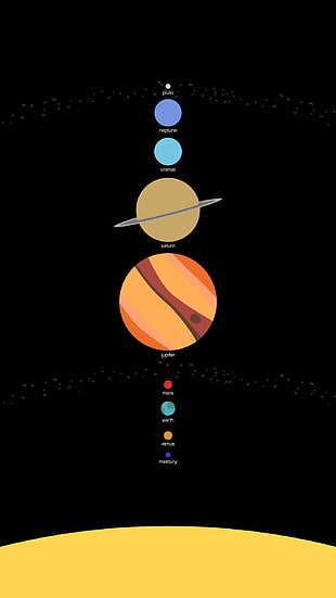 Solar System illustration HD wallpaper