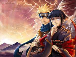 Izumaki Naruto and Yuga Hinata digital wallpaper, Naruto Shippuuden, Uzumaki Naruto, Hyuuga Hinata HD wallpaper