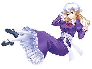 anime character in purple dress