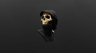 skull head bust, skull HD wallpaper